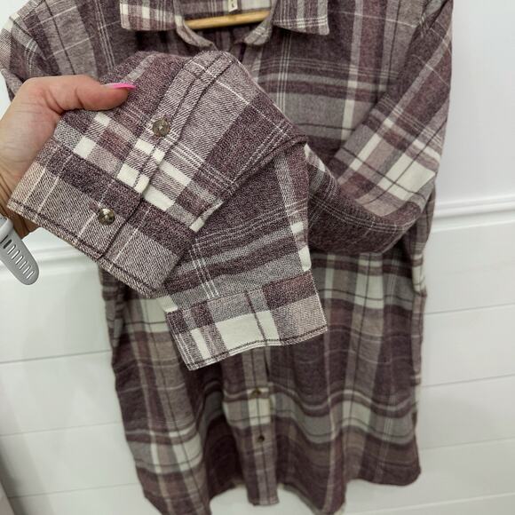 Women’s Kuhl Plaid Flannel Button Down Long Sleeve Shirt L - Picture 4 of 6